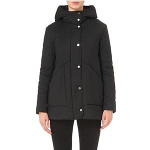 Maje puff jacket detachable hood